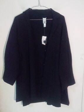Wynne Collection Black Ponte Suit Jacket XS NWT $100 Oversized Elegant